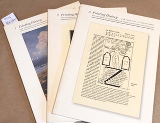 Item #9936 Printing History - NEW SERIES The Journal of the American Printing History...