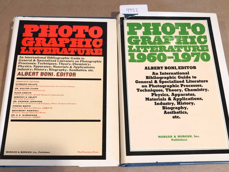 Item #9952 Photographic Literature an International Bibliographic Guide AND 1960 - 1970 (2 books). Albert Boni, ed.