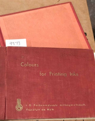 Item #9973 Colours (colors) For Printing Inks (1939). I. G. Farben Industrie Aktiengesellschaft